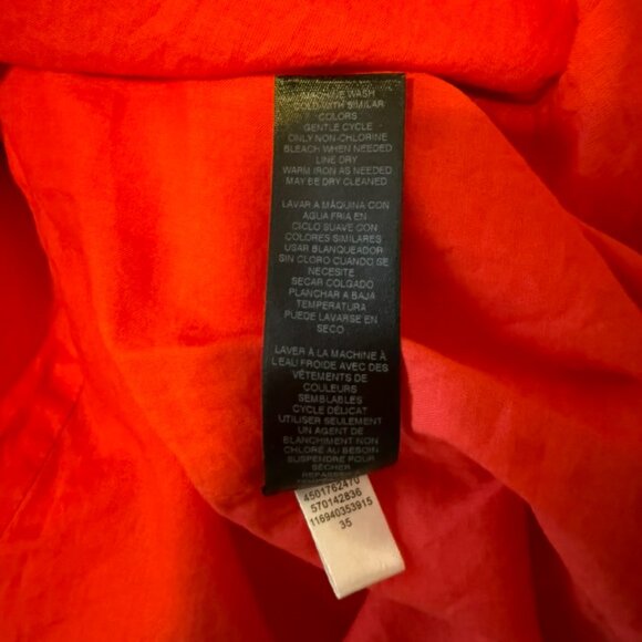 White House Black Market Red Eyelet Strapless Dress with Pockets - Picture 7 of 7